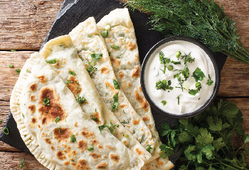 Spinach and cheese Gozleme